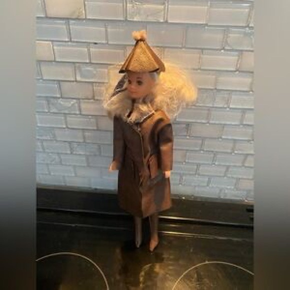 Other - Blonde Fashion Doll in Brown Outfit and Matching Hat